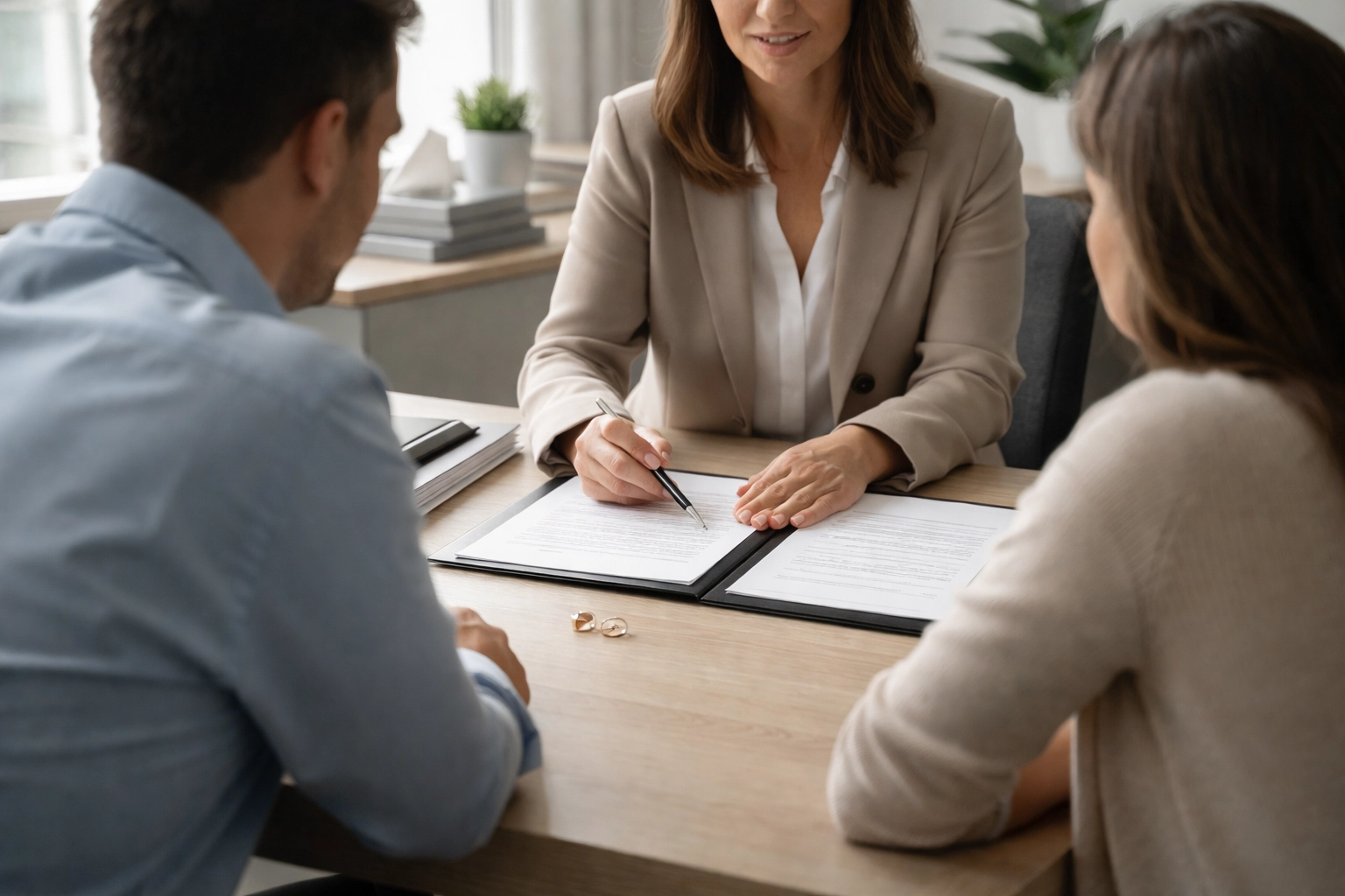 Divorce attorney in Fredericksburg VA consulting with client, providing compassionate family law guidance