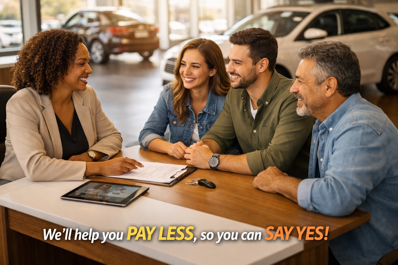 Multilingual customer service consultation at Roseville Kia dealership