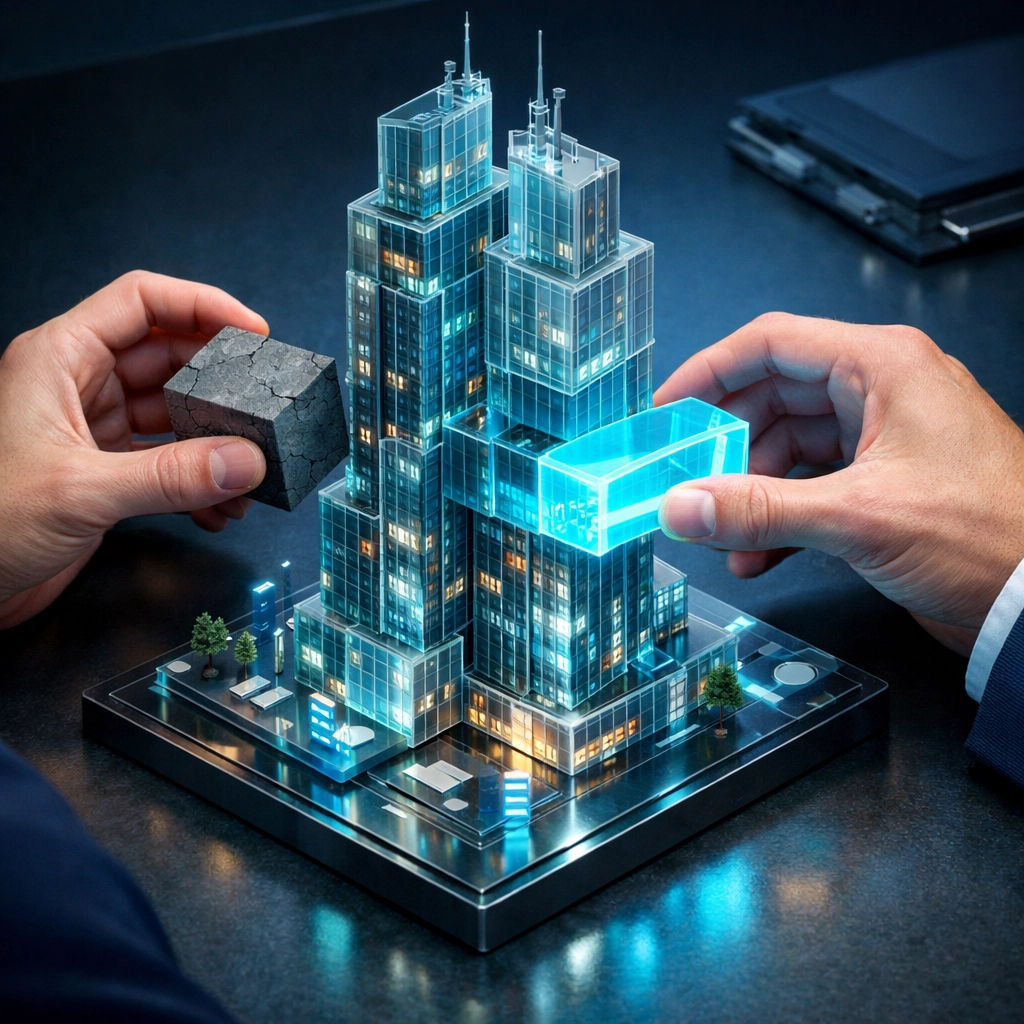 Refining a property management portfolio to maximize revenue per unit before a company valuation and sale.