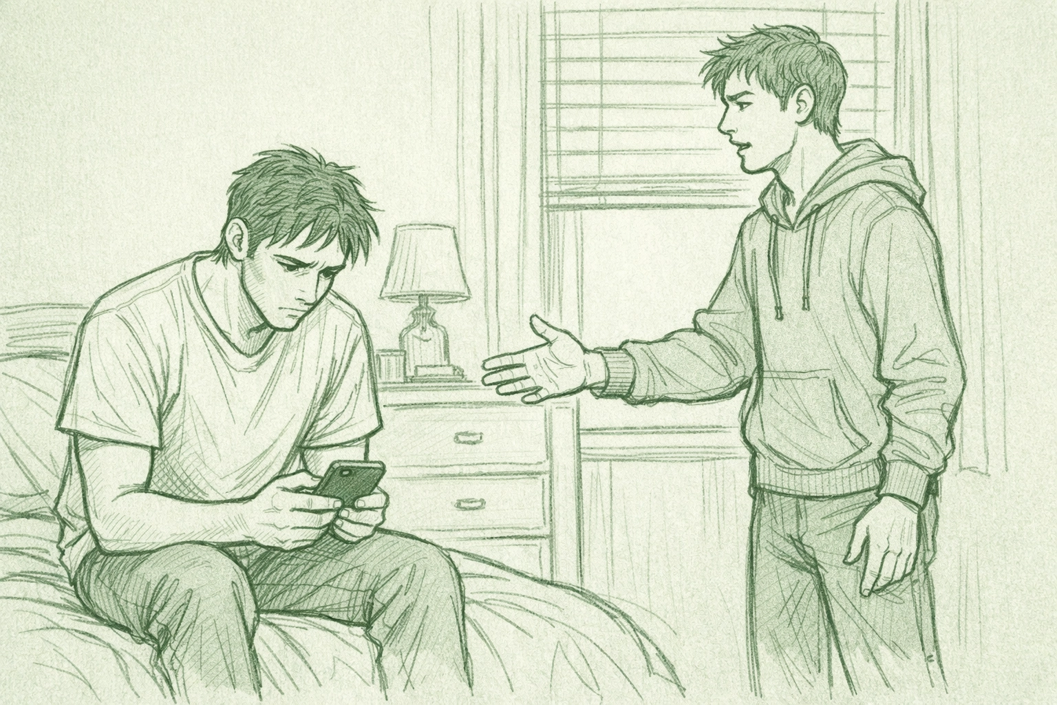 Gay couple in emotional conversation navigating Mormon relationship challenges and conflict