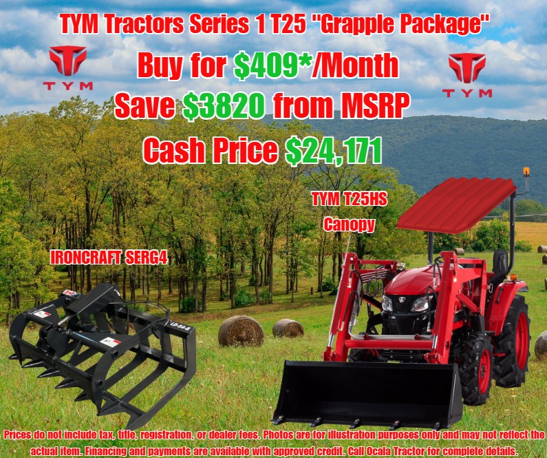 TYM Tractors Series 1 T25 Grapple Package