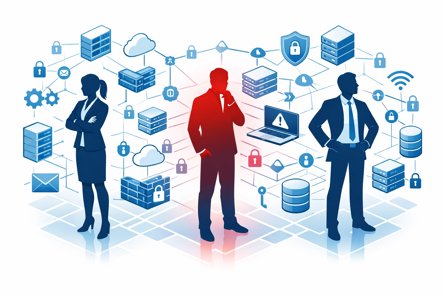 Cybersecurity team dependencies illustrating human single points of failure in enterprise security