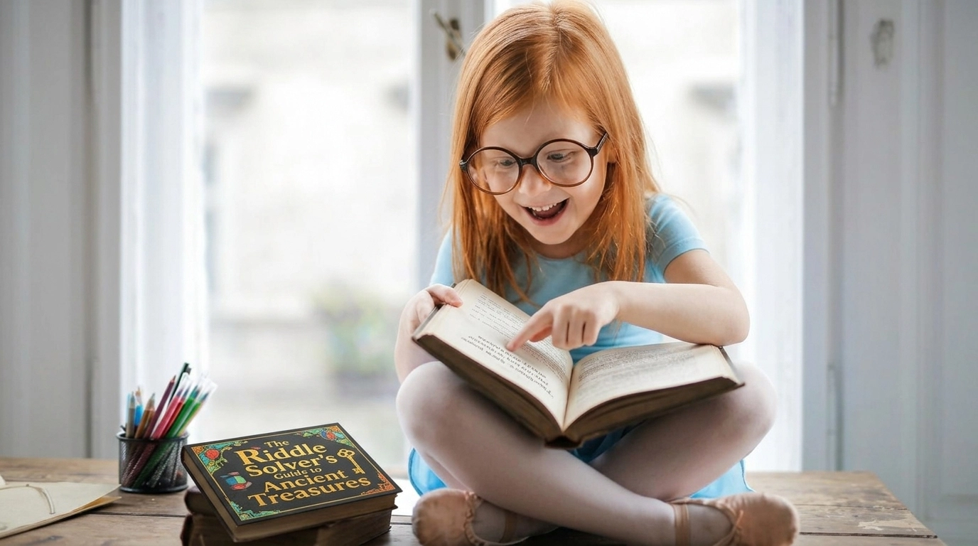 A young student experiences a breakthrough moment of joy and success while reading, showcasing the emotional reward of effective tutoring.