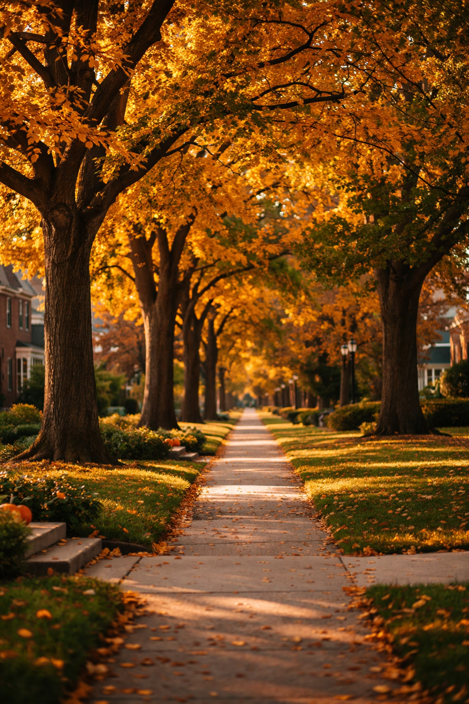 Tree-lined suburban street in Upper Arlington, showcasing the peaceful community environment for seniors moving or downsizing.