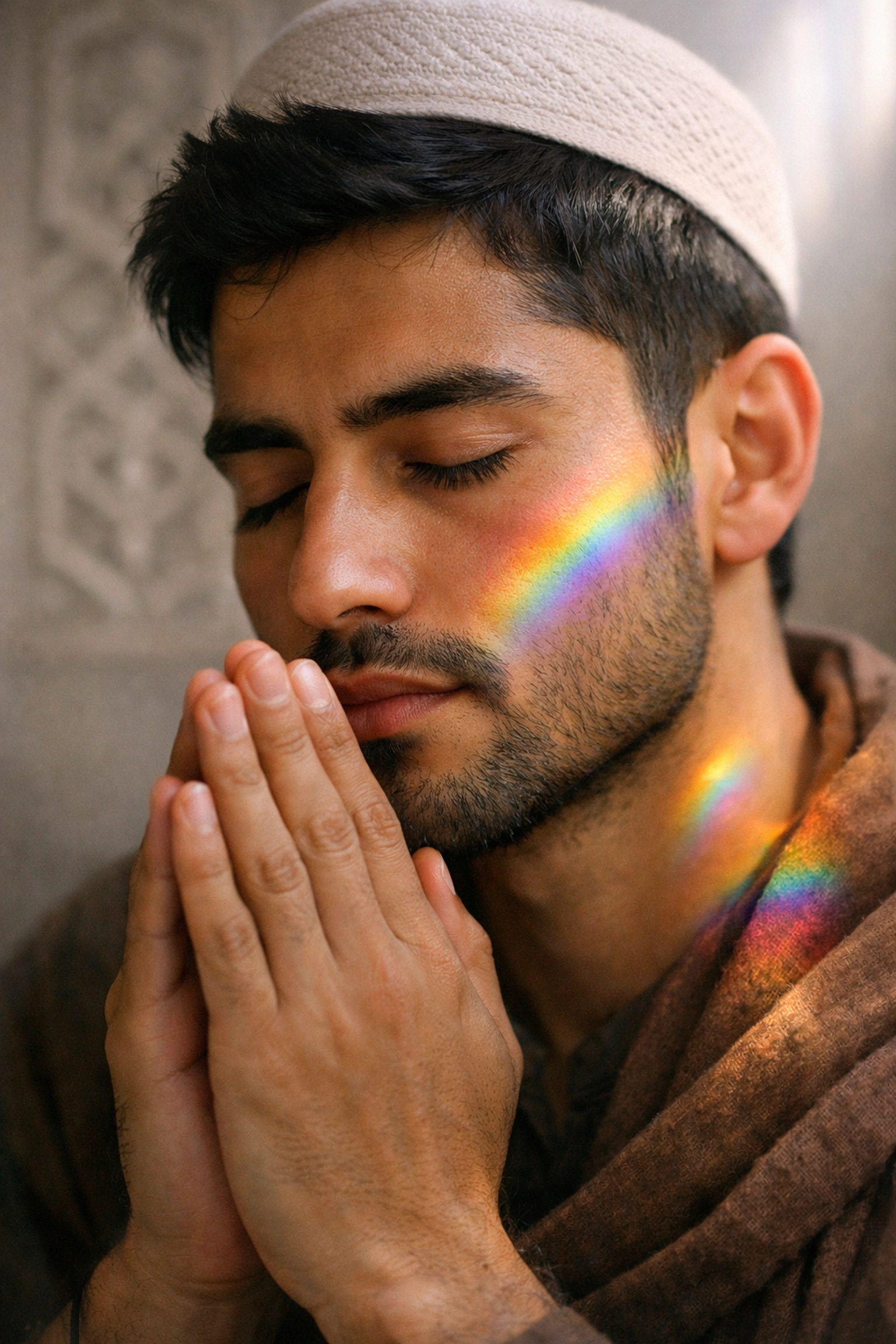 A young gay Afghan man finds spiritual harmony between his Muslim faith and queer identity during prayer.