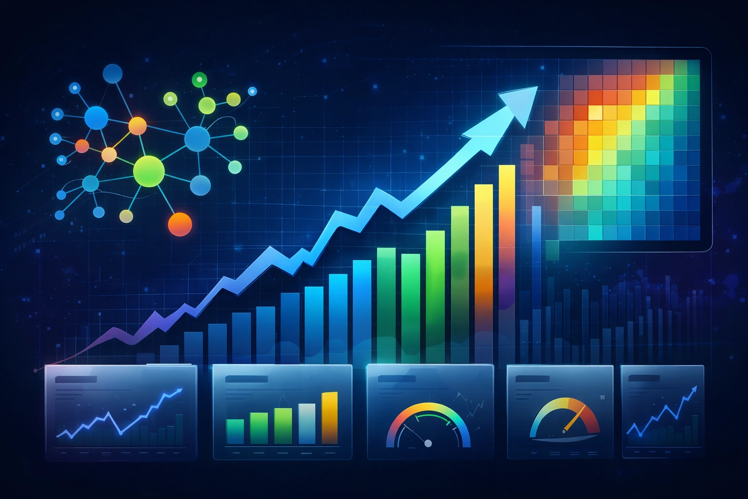 SEO performance and growth metrics dashboard graphic — Simon Leung