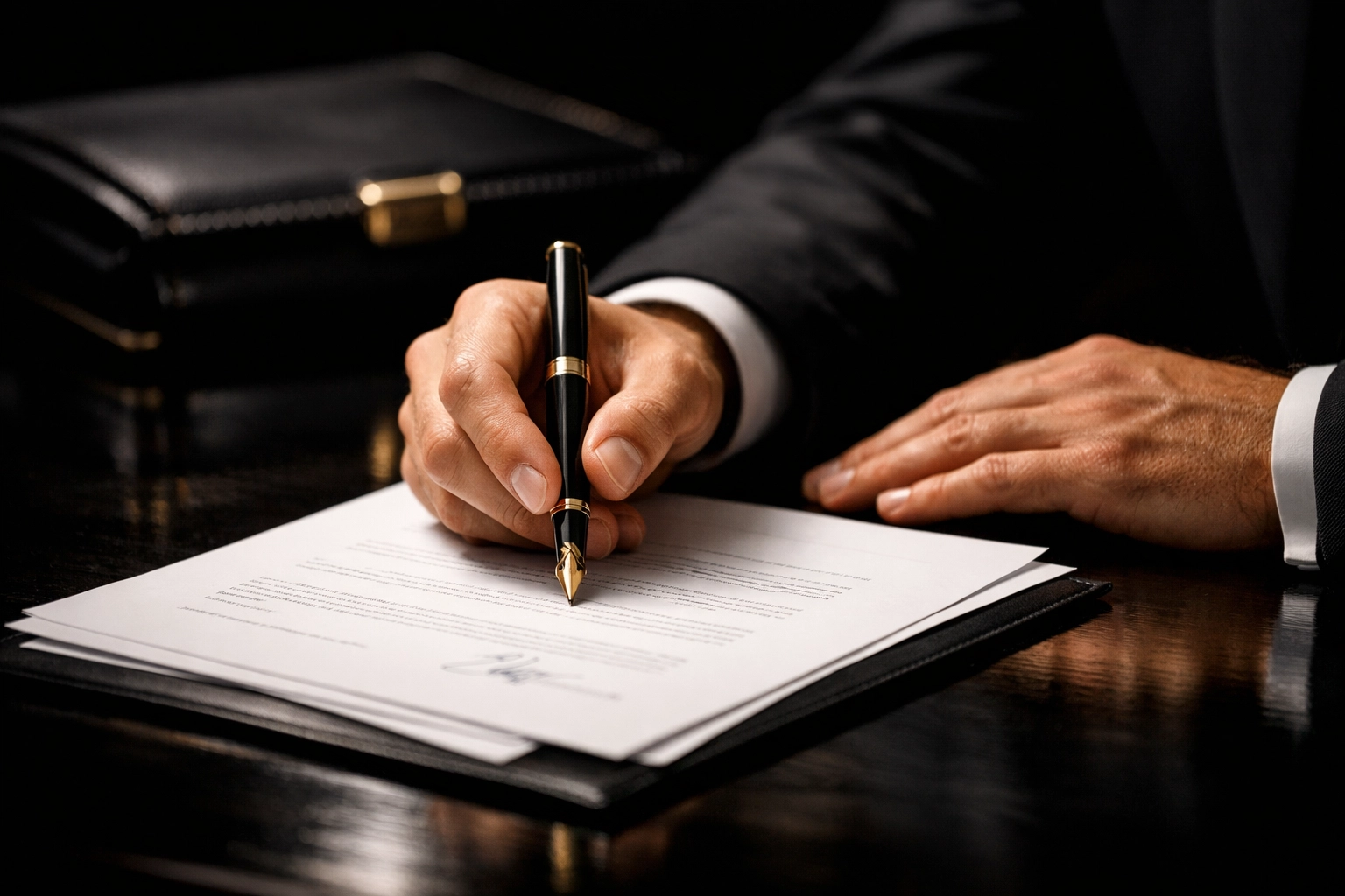 Legal documents and a gold pen representing protected activity in an employment retaliation law case.