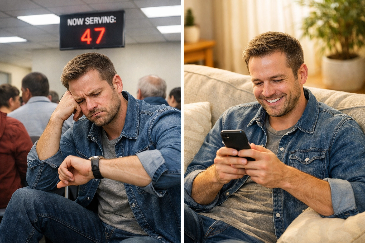 Comparison of urgent care waiting room versus convenient text-based online doctor consultation at home