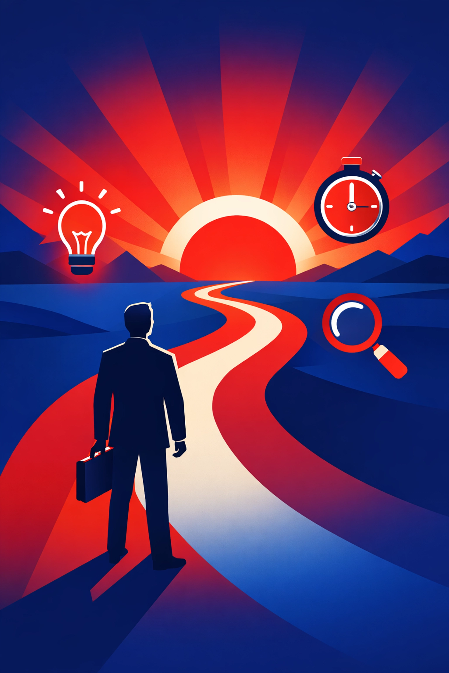 Illustration of a transport professional starting their career path with essential industry knowledge and training.