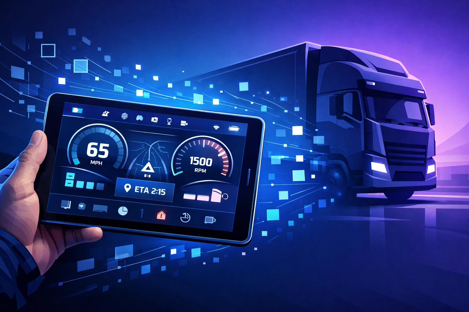 Digital tablet showing the Adapt Logistics Driver Hub for streamlined driver inductions and onboarding.