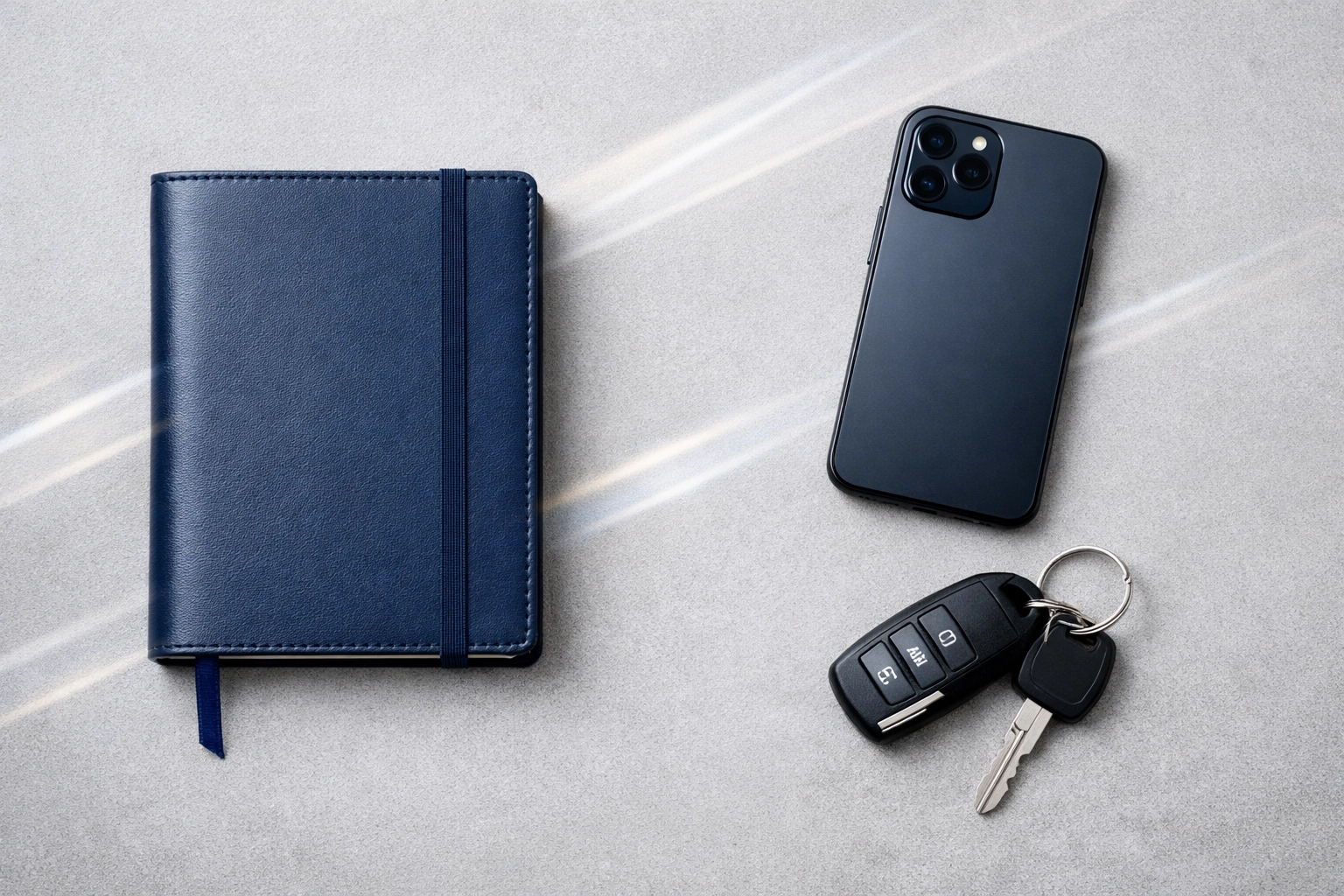 Car keys and a legal journal representing organized first steps when hiring a Virginia Beach DUI lawyer.