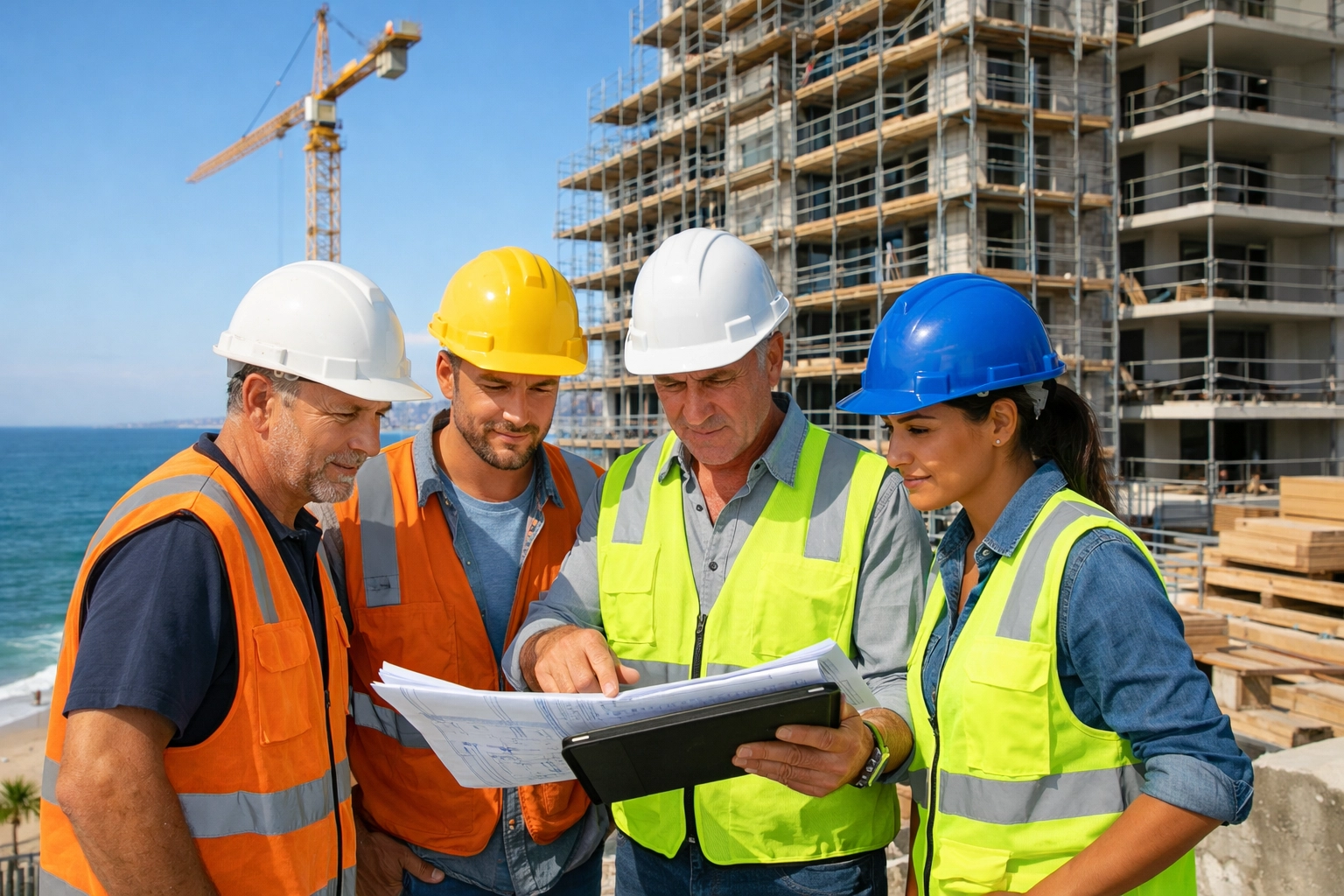 Active condo renovation construction showing capital improvement projects in Florida building