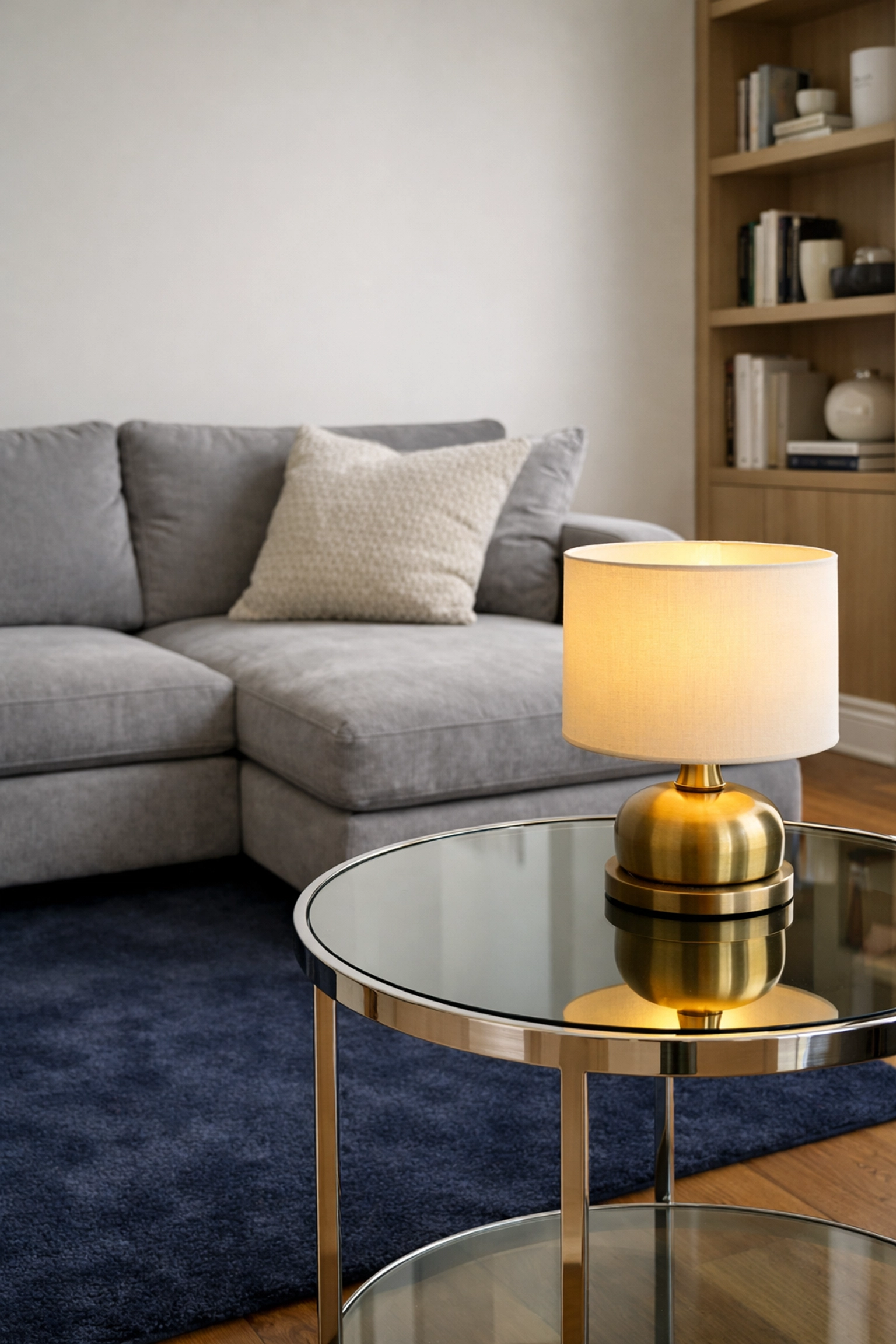 Clean minimalist living room with spotless glass and dust-free baseboards after professional deep cleaning Walpole.