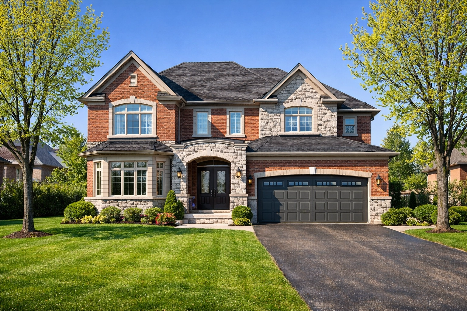 Элитный кирпичный дом в Ричмонд-Хилле, отражающий рост предложений на рынке недвижимости 2026 года.