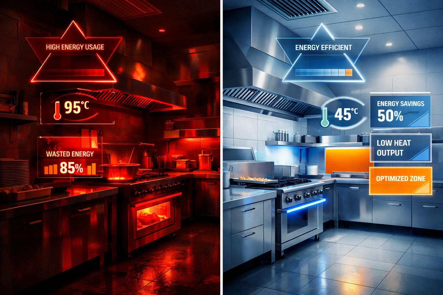 Restaurant energy efficiency transformation through IoT monitoring and smart kitchen systems