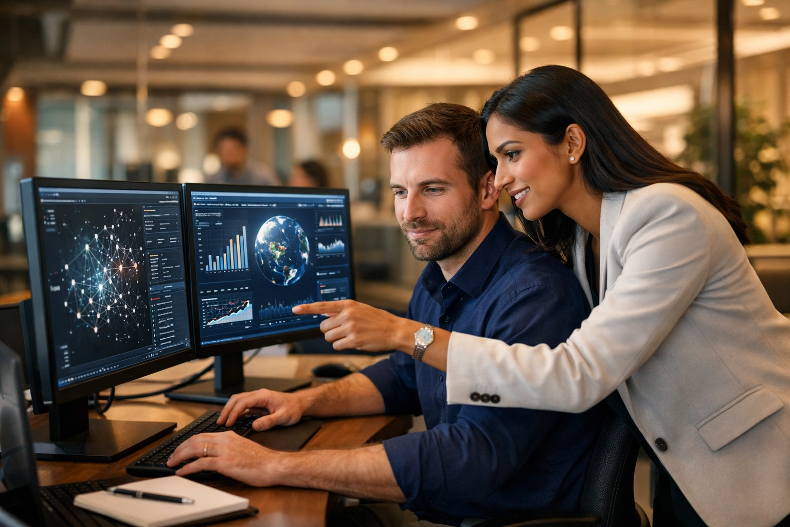 IT professionals collaborating on ServiceNow ITOM and ITAM data integration for incident management.
