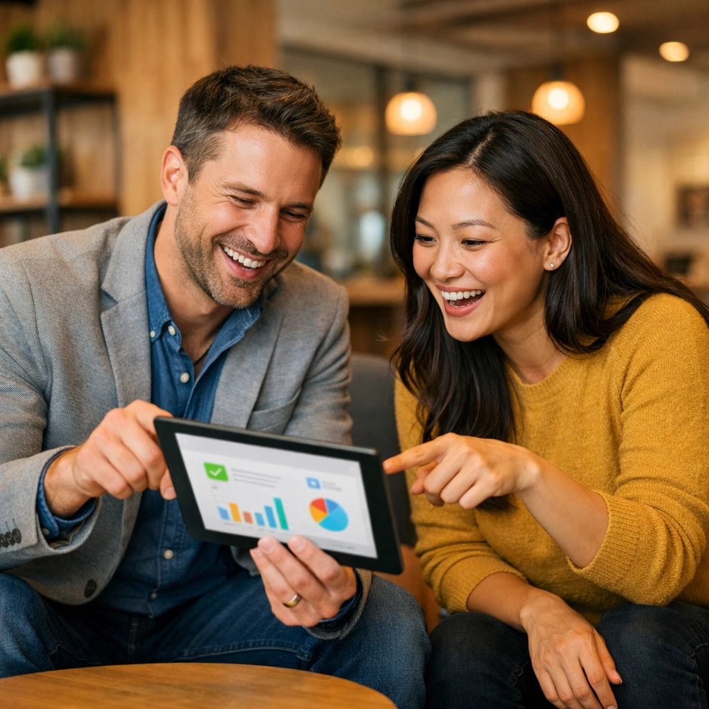 Colleagues successfully using the ServiceNow platform interface to streamline workflows and improve user adoption.