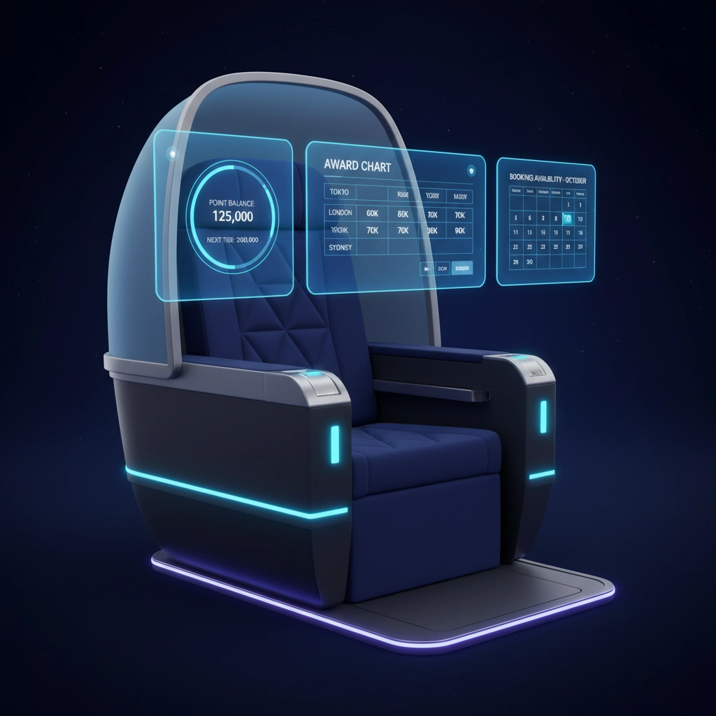 Redeeming loyalty points for premium cabin