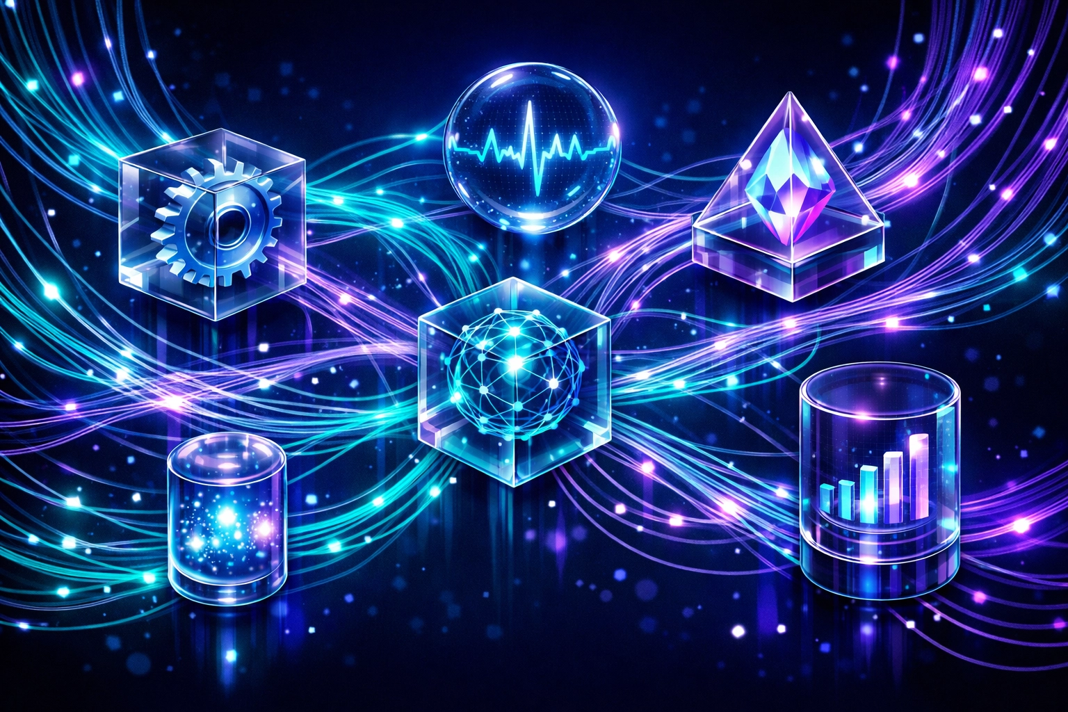 Does AI Automation for Small Business Really Matter in 2026? Here’s the Impact on ROI 3 Interconnected digital nervous system symbolizing custom workflow automation and AI business integration.