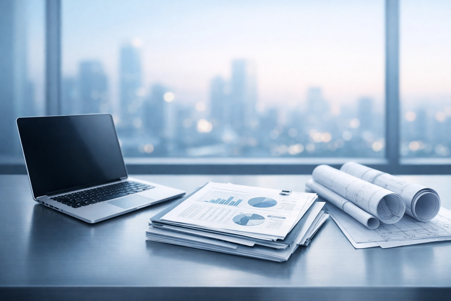 Organized financial documents on a desk representing clear business operations in Alabama.