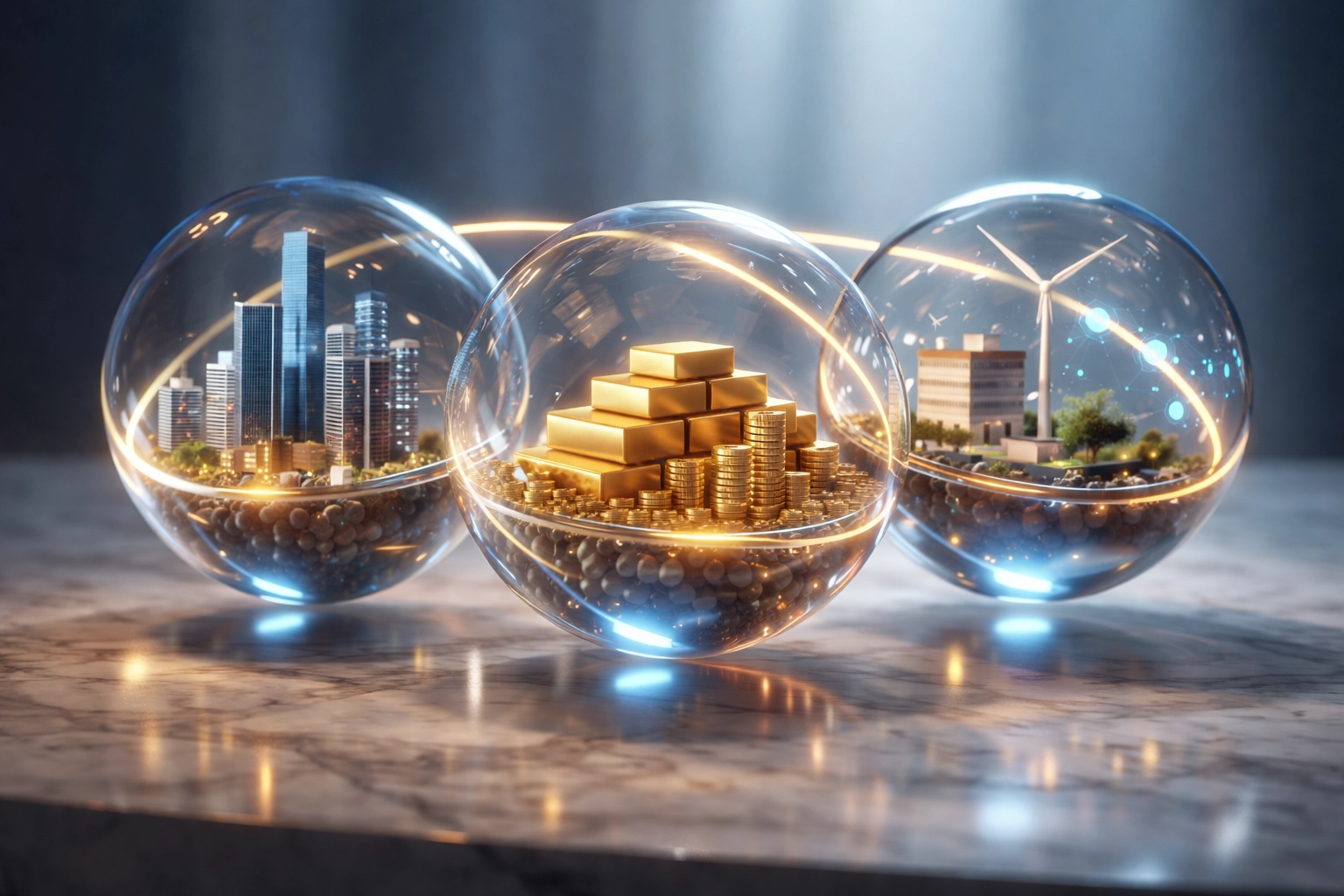 Visual representation of the 40/30/30 portfolio framework: equities, fixed income, and alternative investments