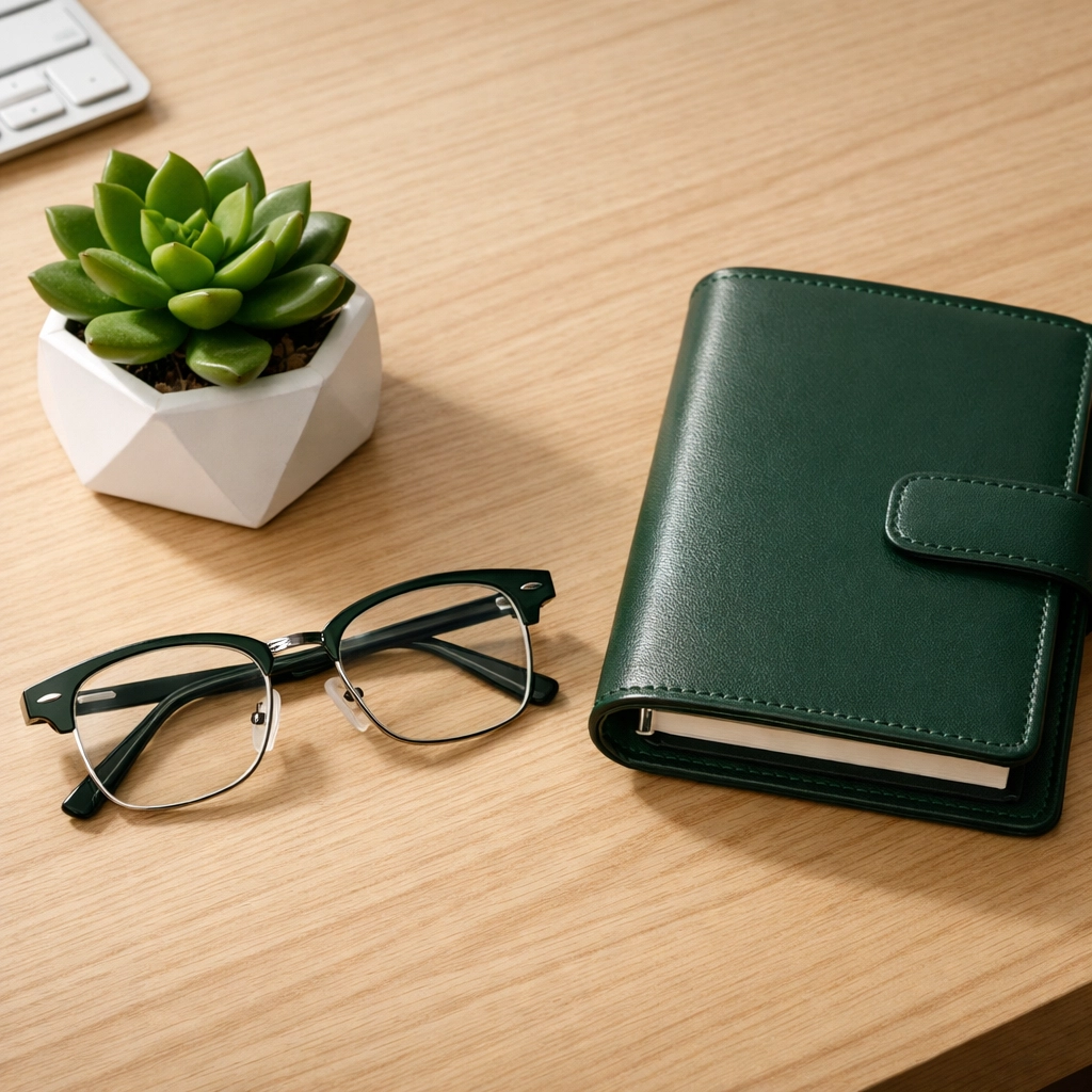 Organized professional desk symbolizing financial success and growth through service bureau tax preparation.