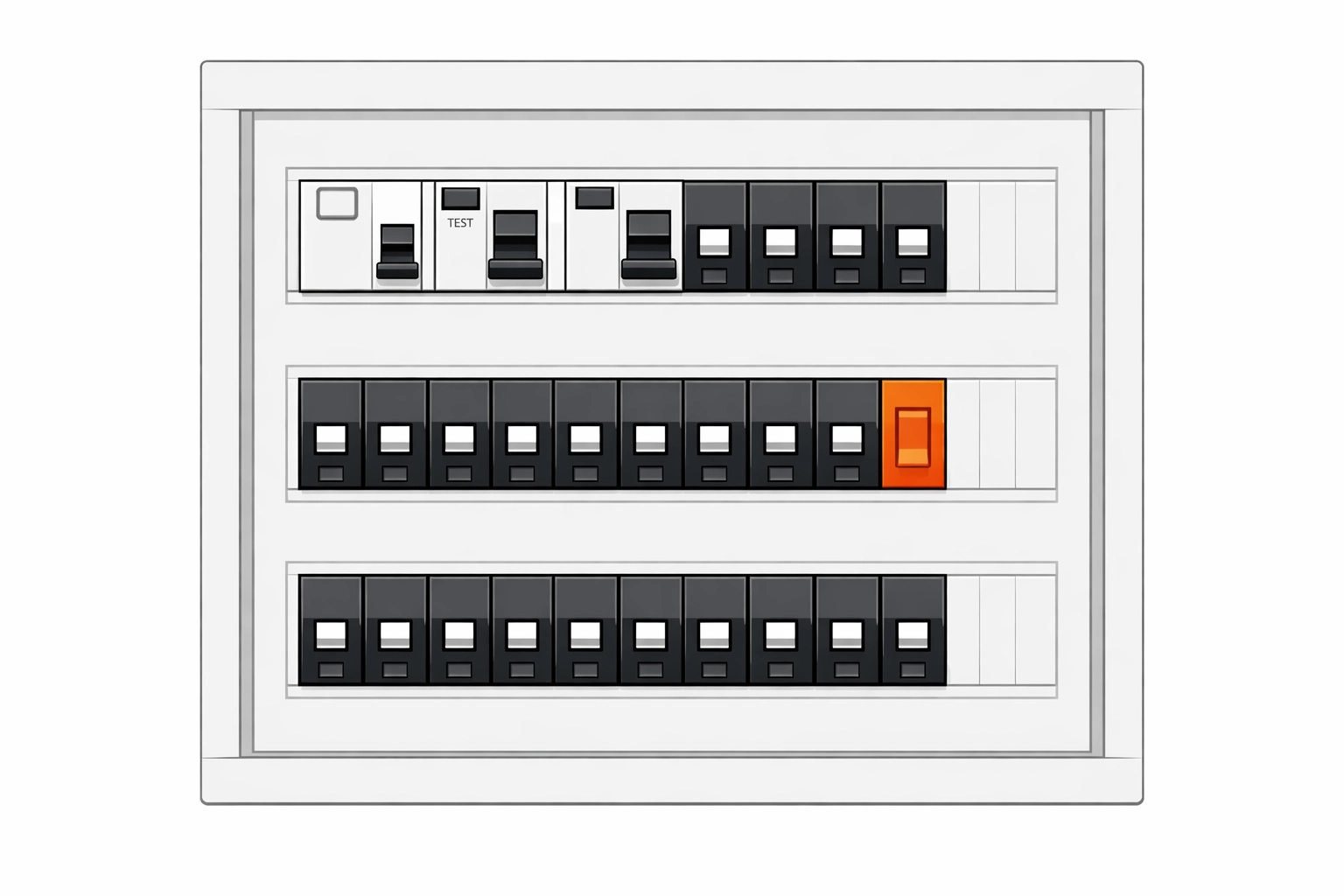Moderner Sicherungskasten zur Vorbereitung für den E-Befund in Wiener Haushalten.