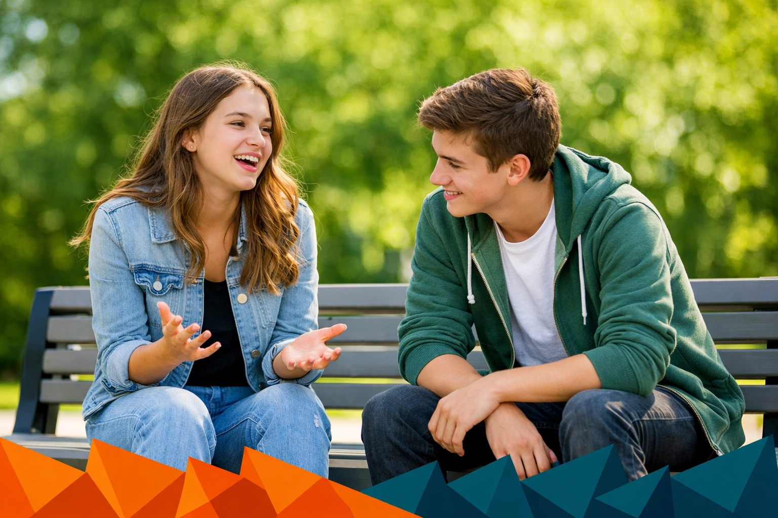 Teenagers demonstrating active listening and empathy during a social interaction.