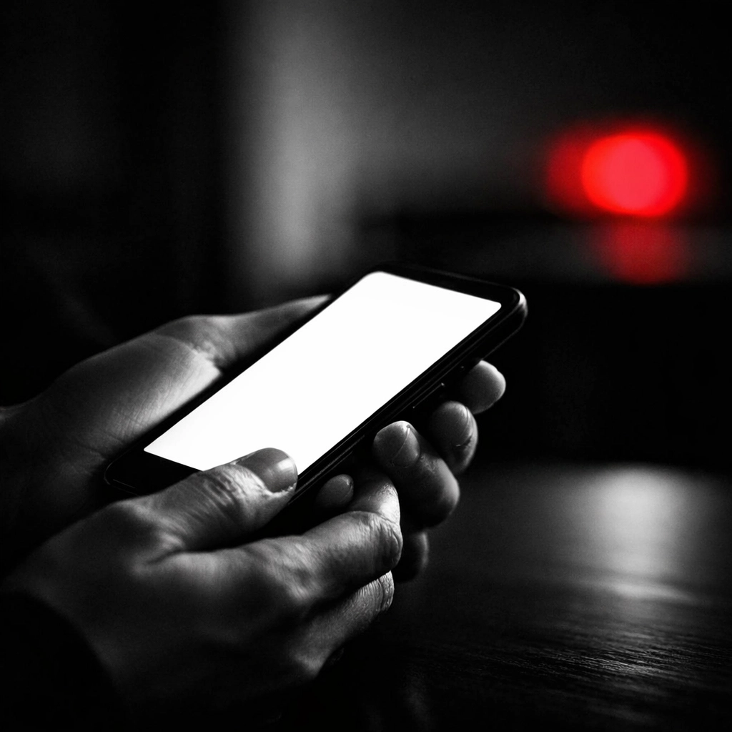 Hands holding a glowing smartphone to access the 9-8-8 suicide prevention and mental health crisis hotline.