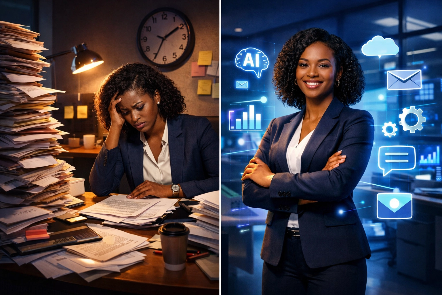 Executive transformation from manual tasks to AI-enhanced workforce productivity