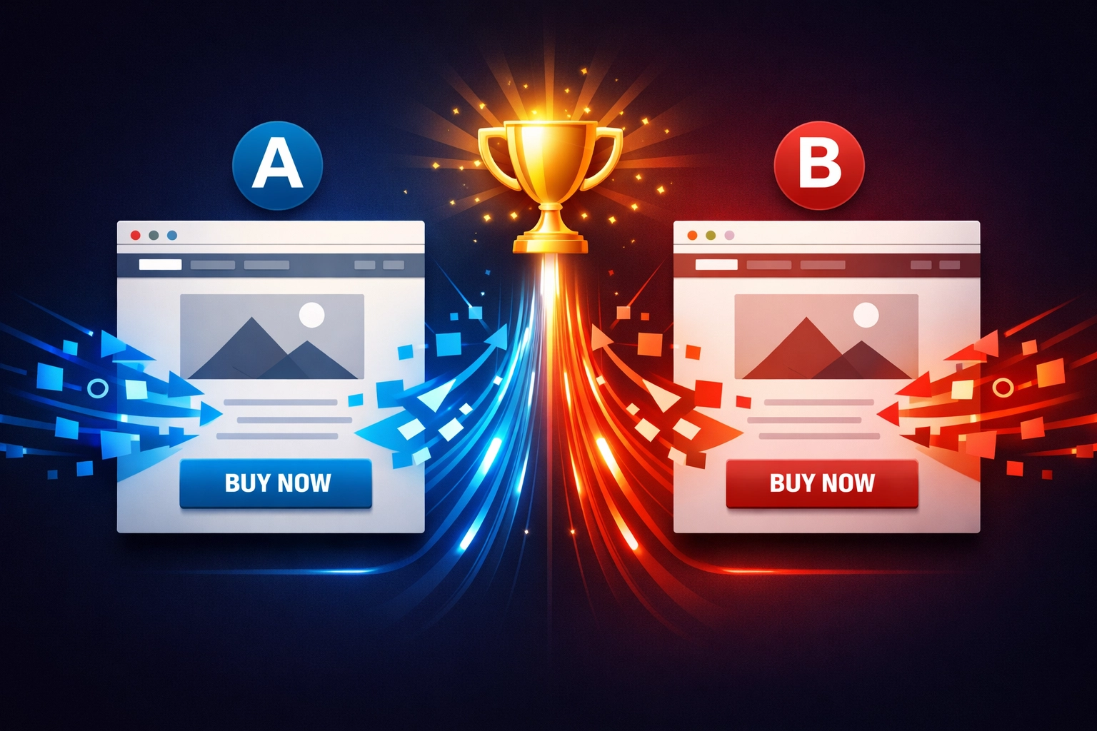 A/B testing comparison of website designs to optimise conversion rates