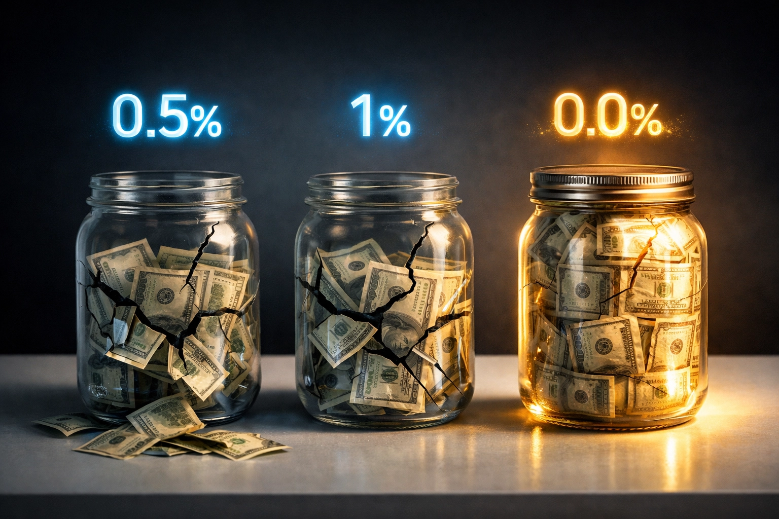 Fee comparison showing Larecoin self-custody saves more than NOWPayments and CoinPayments processors
