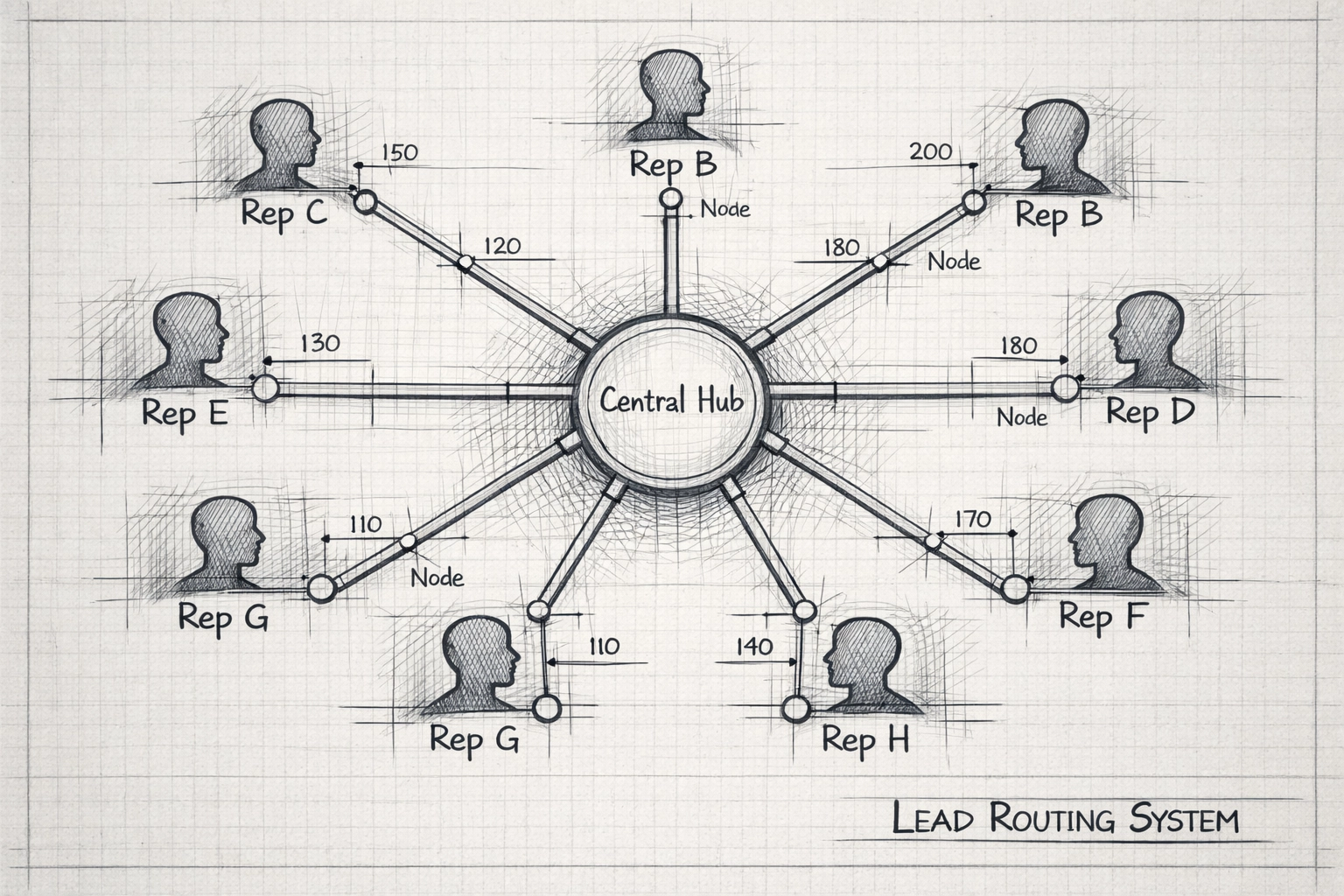 Lead assignment automation system routing prospects to sales reps through CRM integration