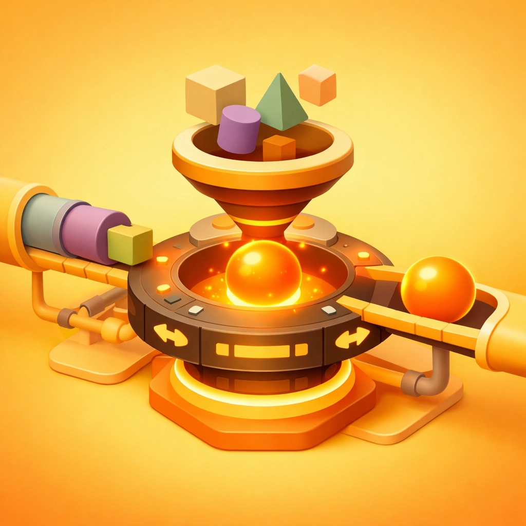 Digital workflow illustration representing a RIP software processor refining spot colors for print.