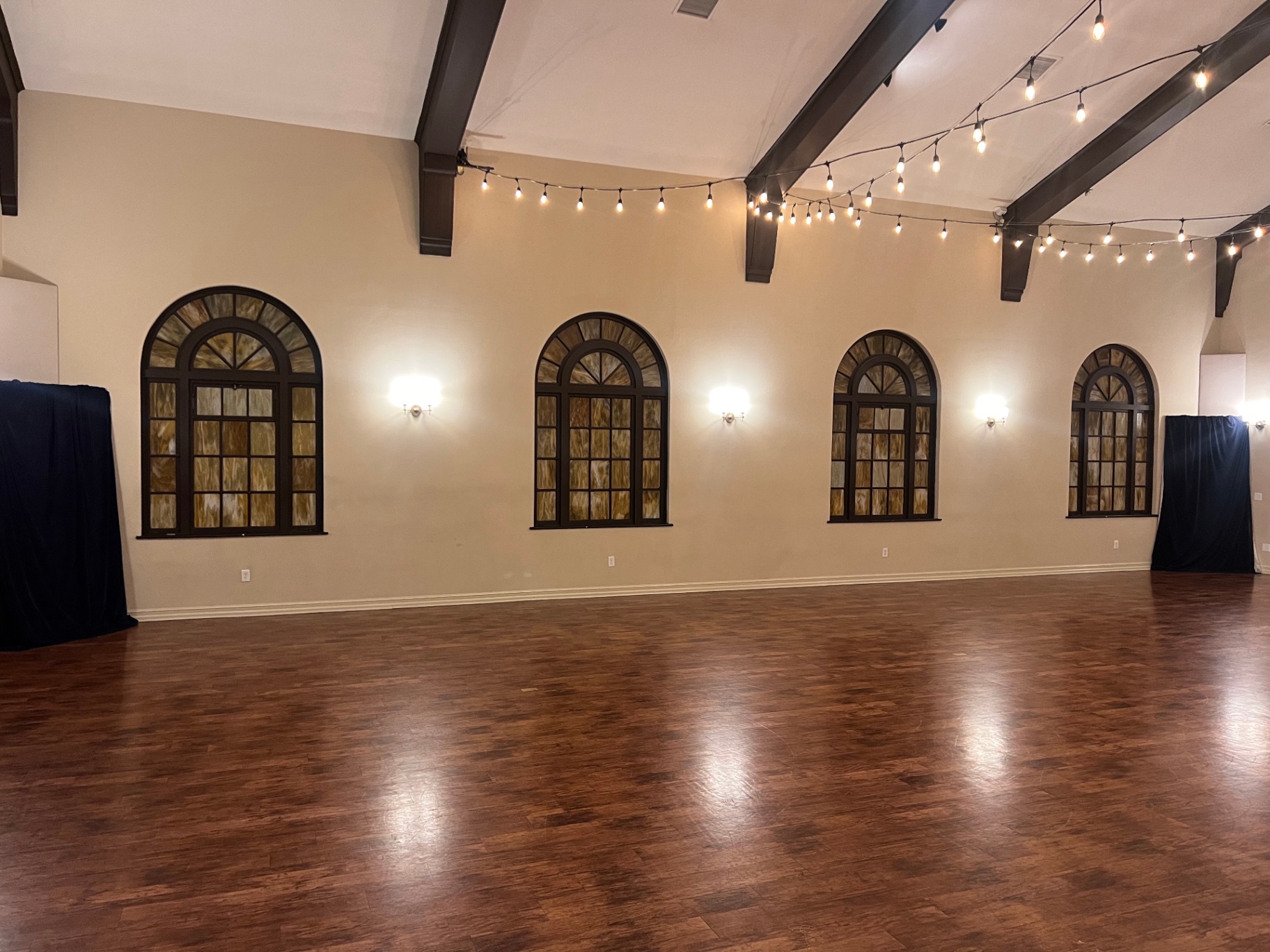 Stained glass windows at Fremont Abbey