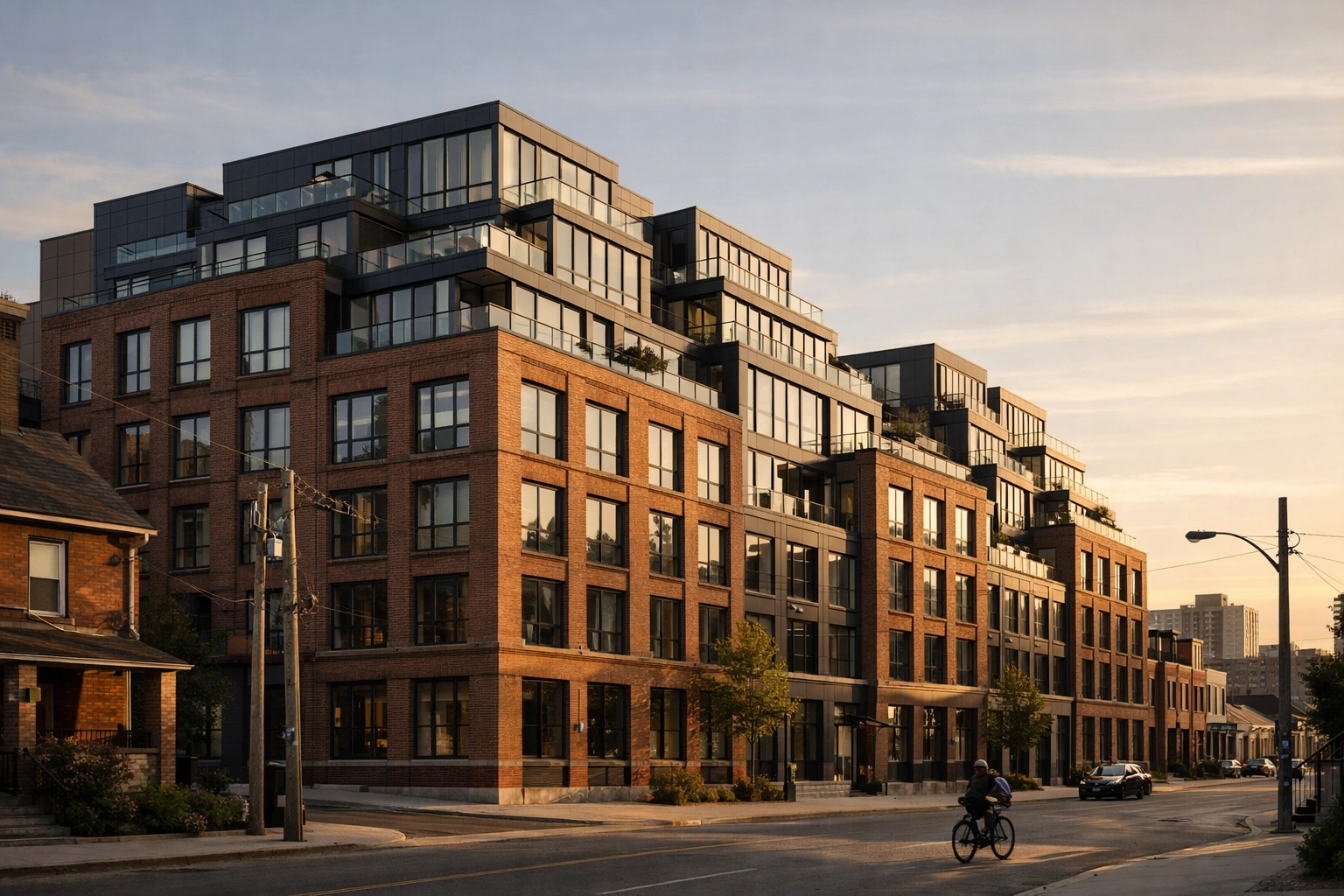 A multi-residential apartment building in Toronto, representing a secure asset class for global capital.