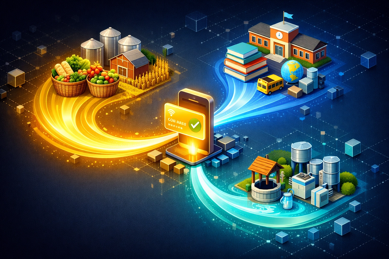 Larecoin's 1.5% social impact tax allocation to hunger relief, education, and clean water initiatives