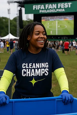 Cleaning Champs Event Staff at FIFA Fan Fest