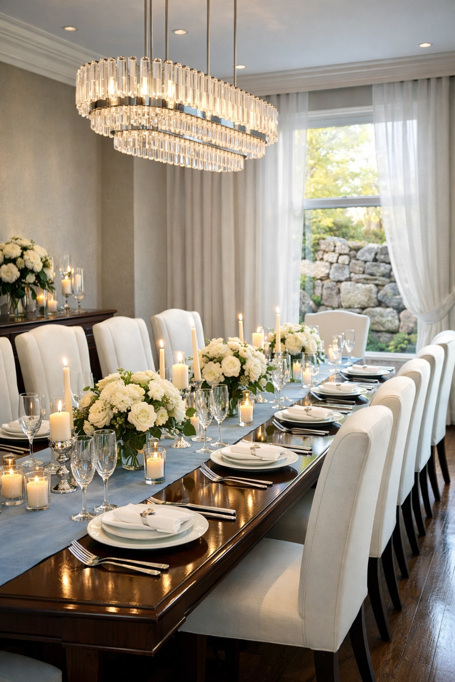 Well-organized luxury dining area in a Massachusetts estate, detailed by professional cleaners in Andover.