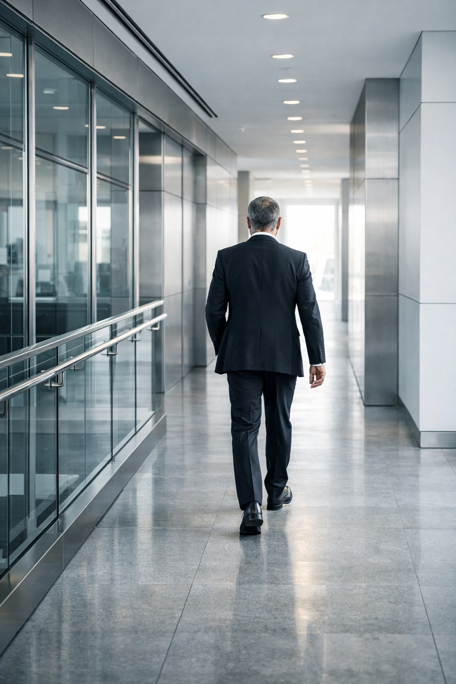 Business leader in a modern office preparing for a successful North Carolina business exit.