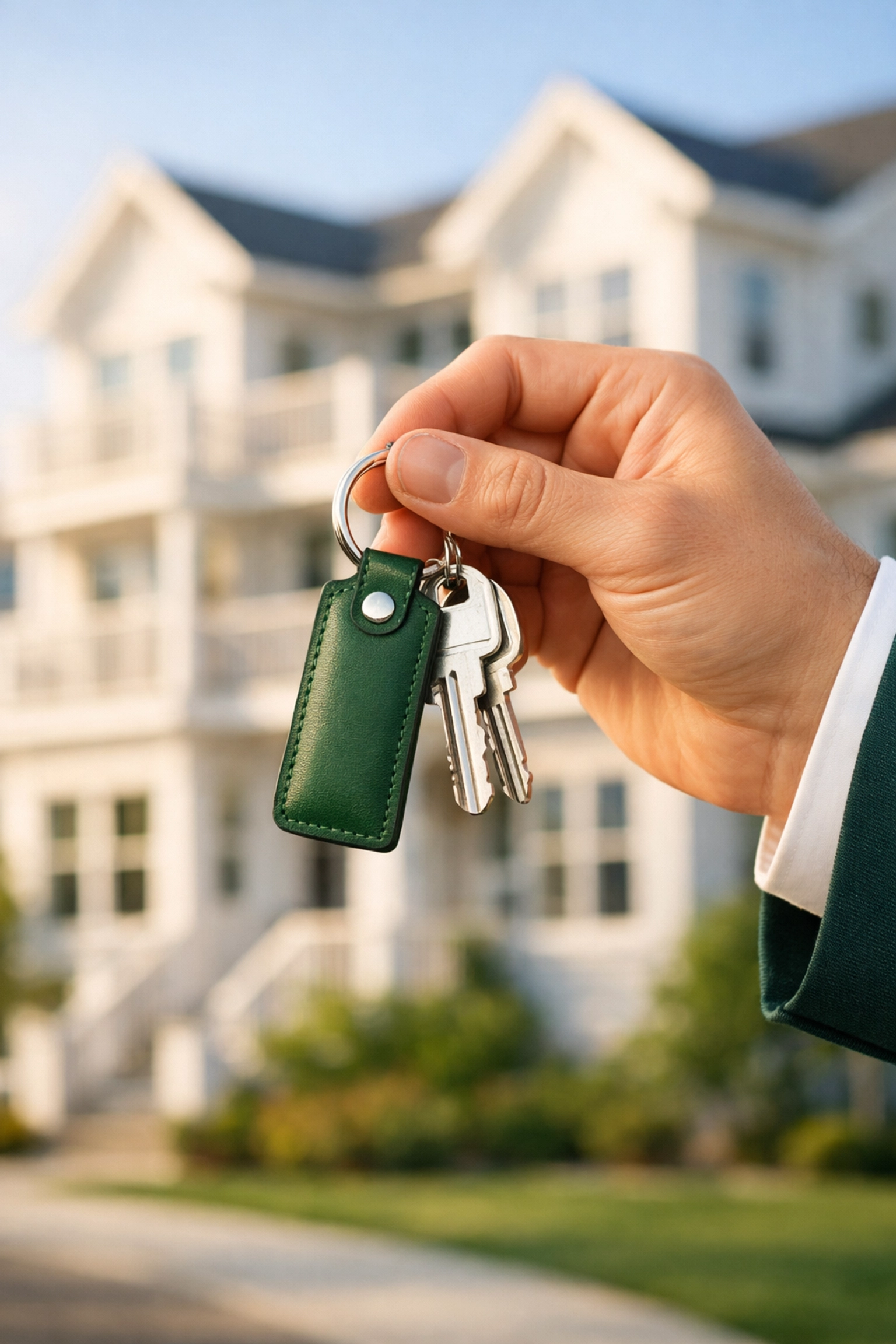 Investor holding keys to a successful multi-family BRRRR project after a DSCR cash-out refinance.