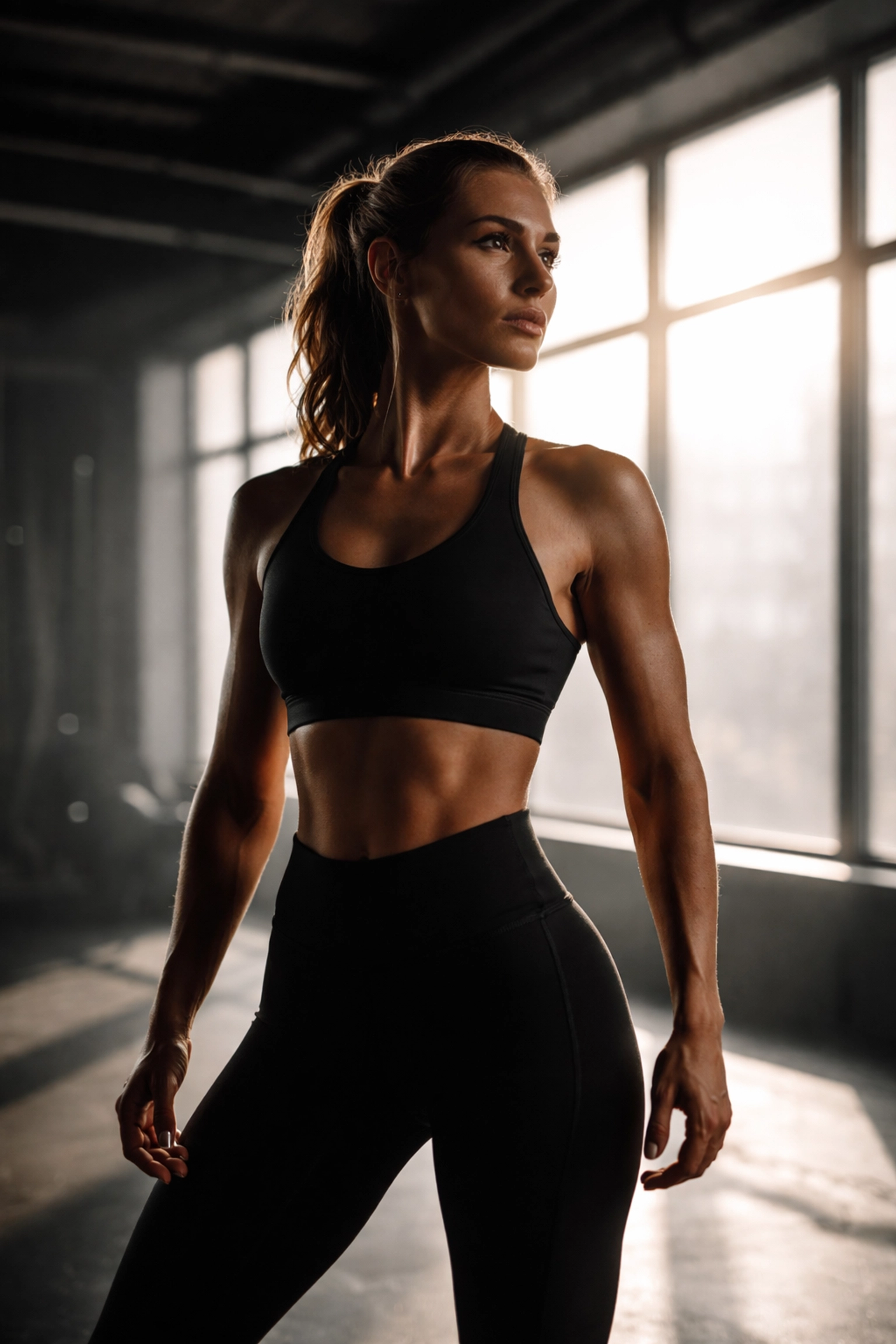 Confident woman with strong posture in activewear, representing the empowerment from effective glute training.