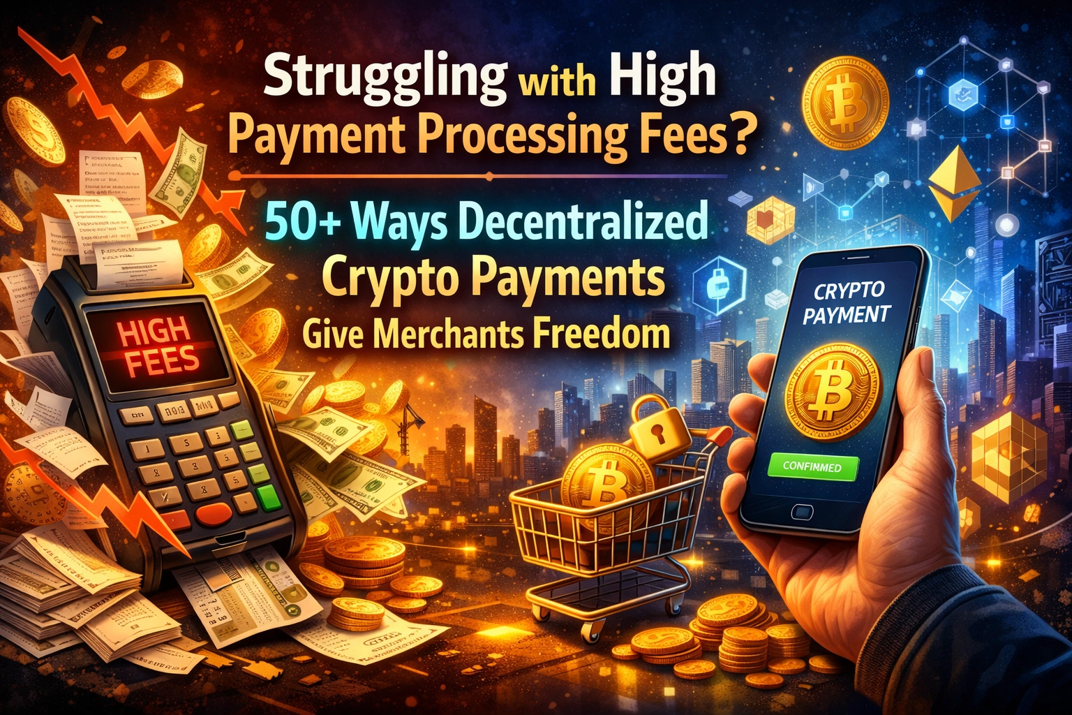 Struggling with High Payment Processing Fees? 50+ Ways Decentralized Crypto Payments Give Merchants Freedom