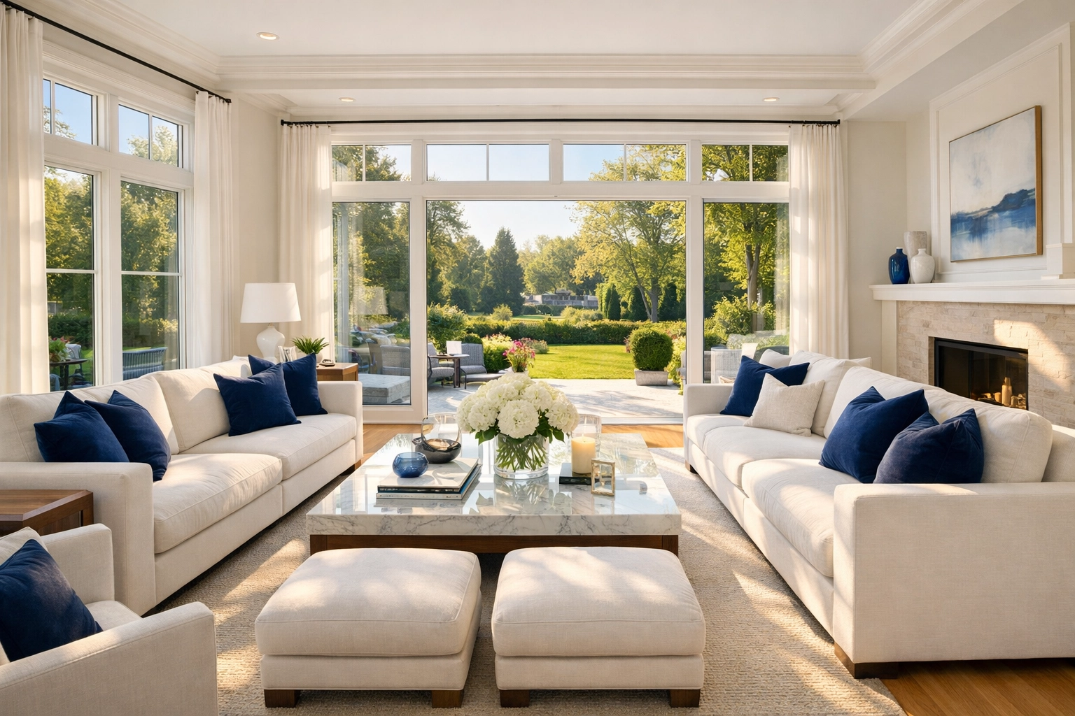 Immaculate living room in a Wellesley estate cleaned by professional cleaning services near me.