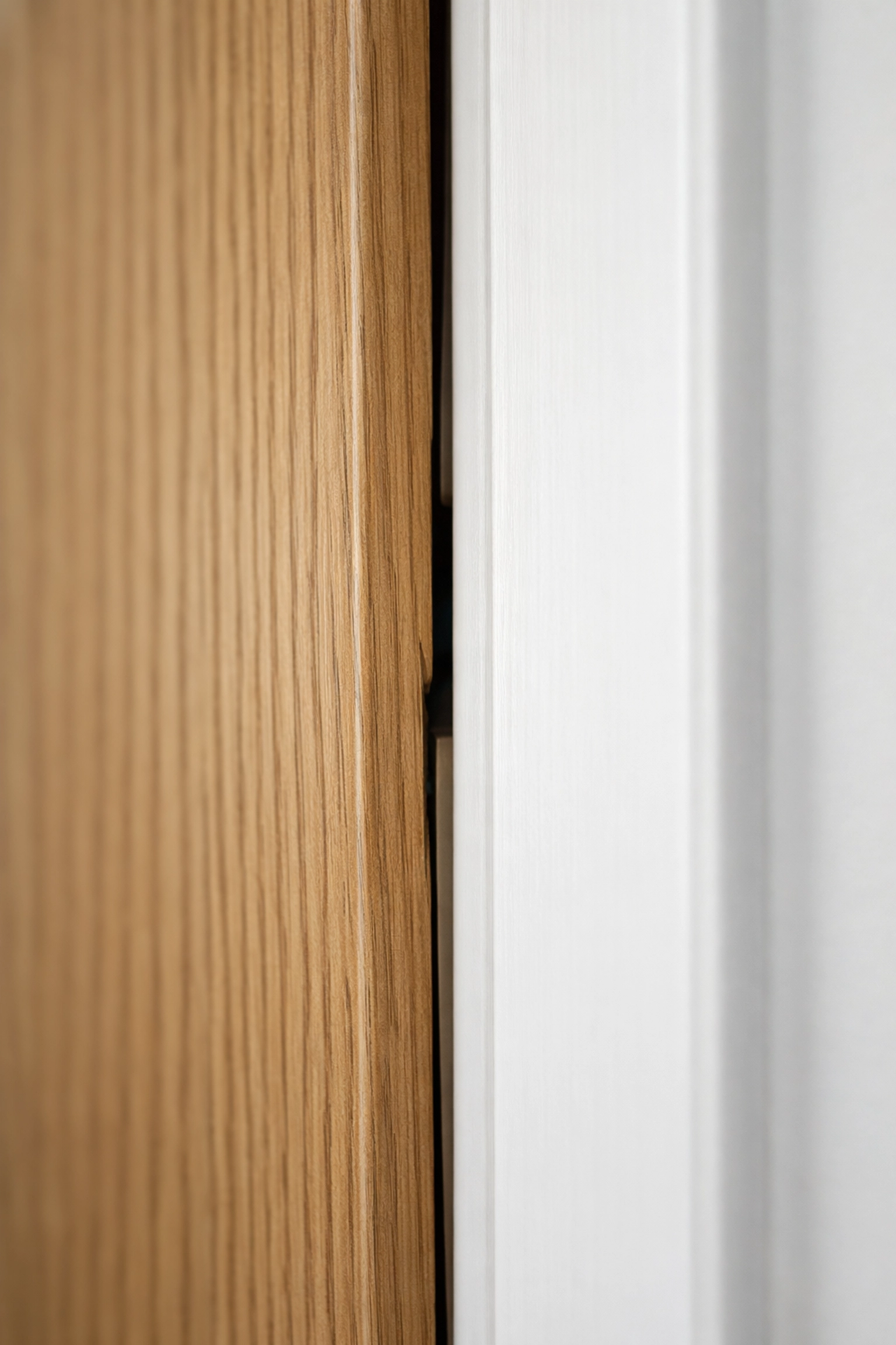 Uneven gap between door and frame showing sticking door misalignment