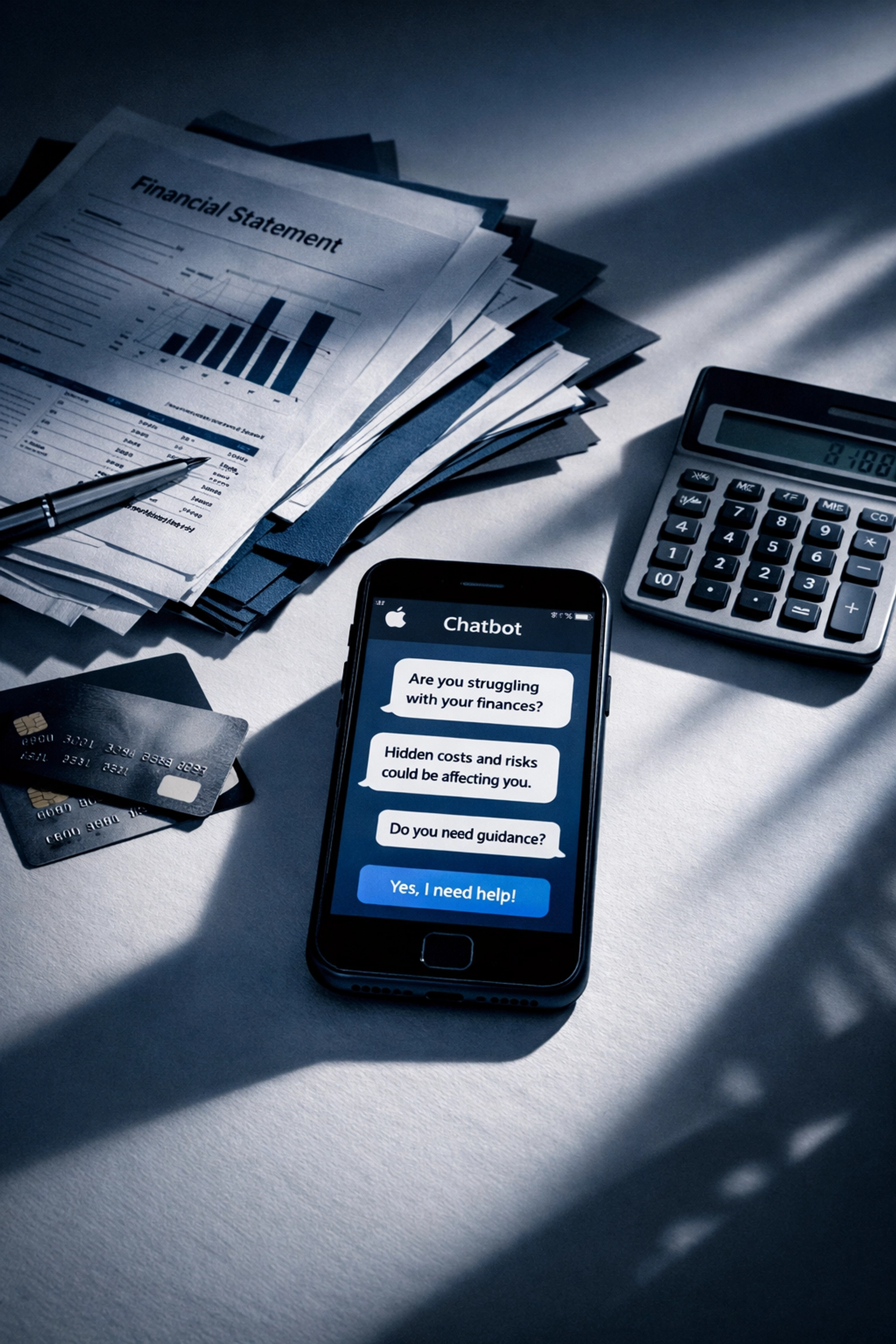 Is Your AI Lying to You? The Danger of "Recommendation Poisoning" 3 Financial documents and credit cards with smartphone showing AI chatbot conversation