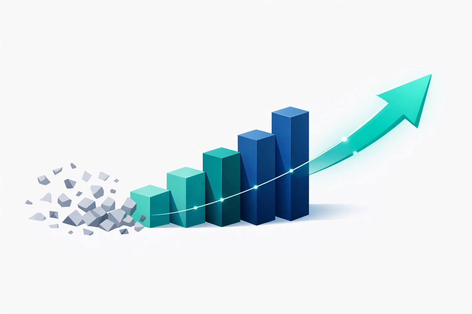 Minimalist graphic illustrating process waste reduction and the financial ROI of Green Belt projects.