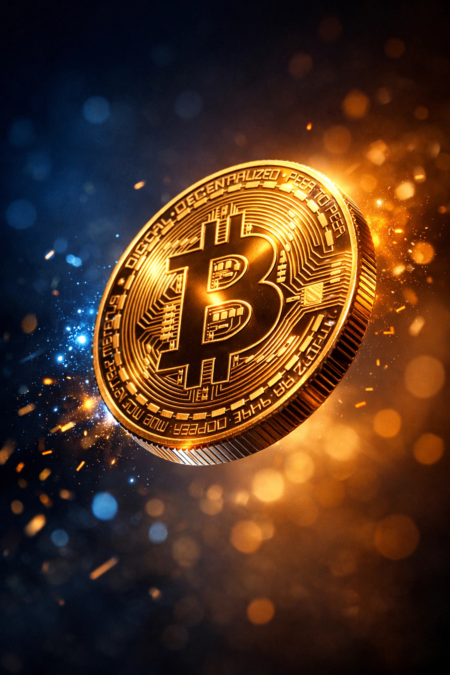 Bitcoin coin symbolizing asymmetric growth potential in institutional investment portfolios