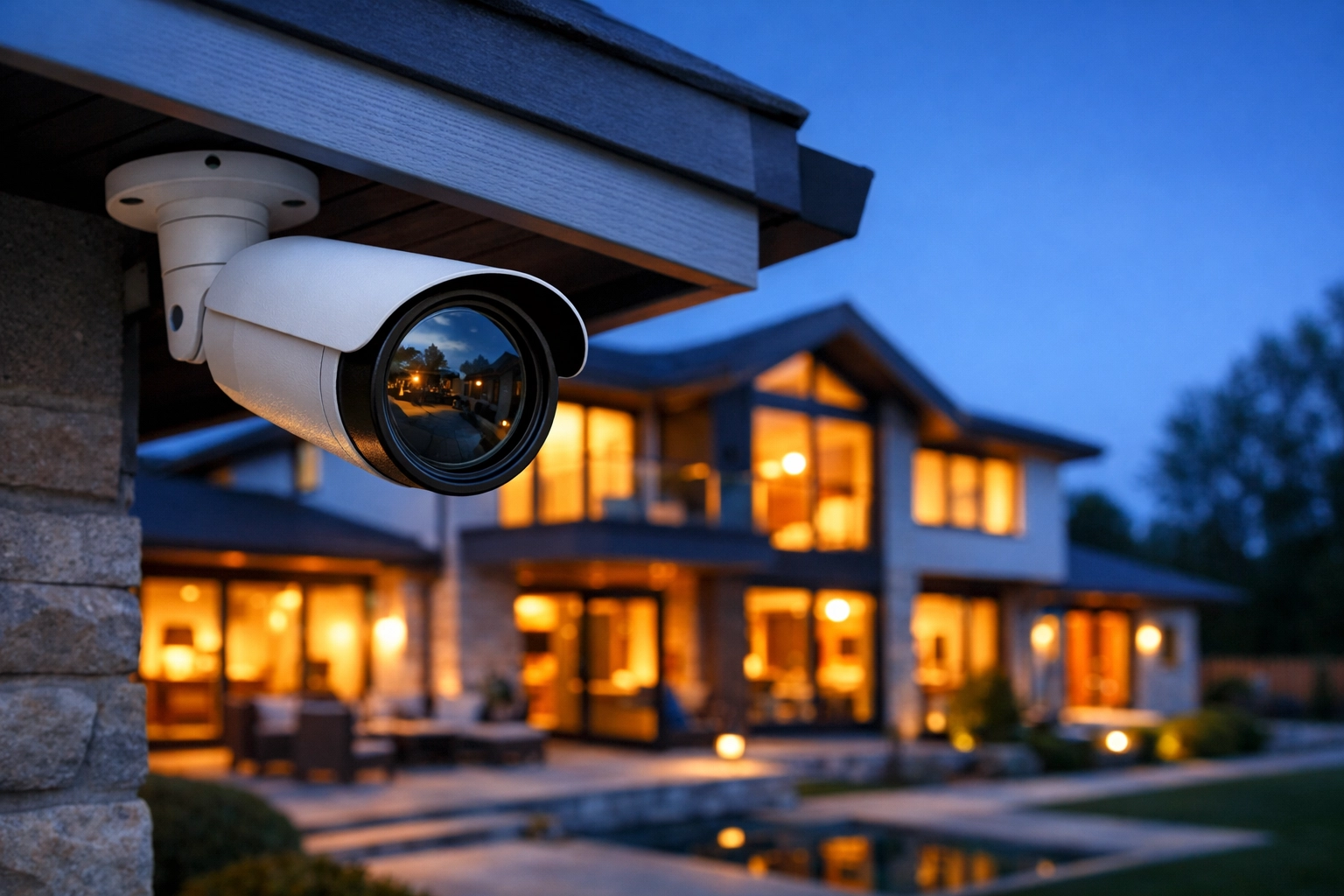 Professional CCTV camera installation on a Berkshire home providing secure, permanent protection.