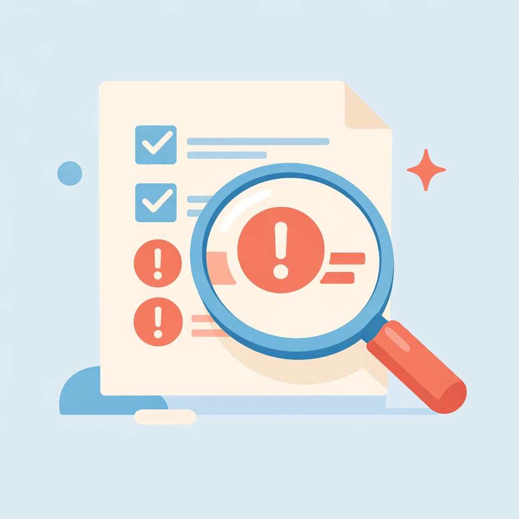 Lupa revisando reporte de crédito en busca de errores para reparación de crédito